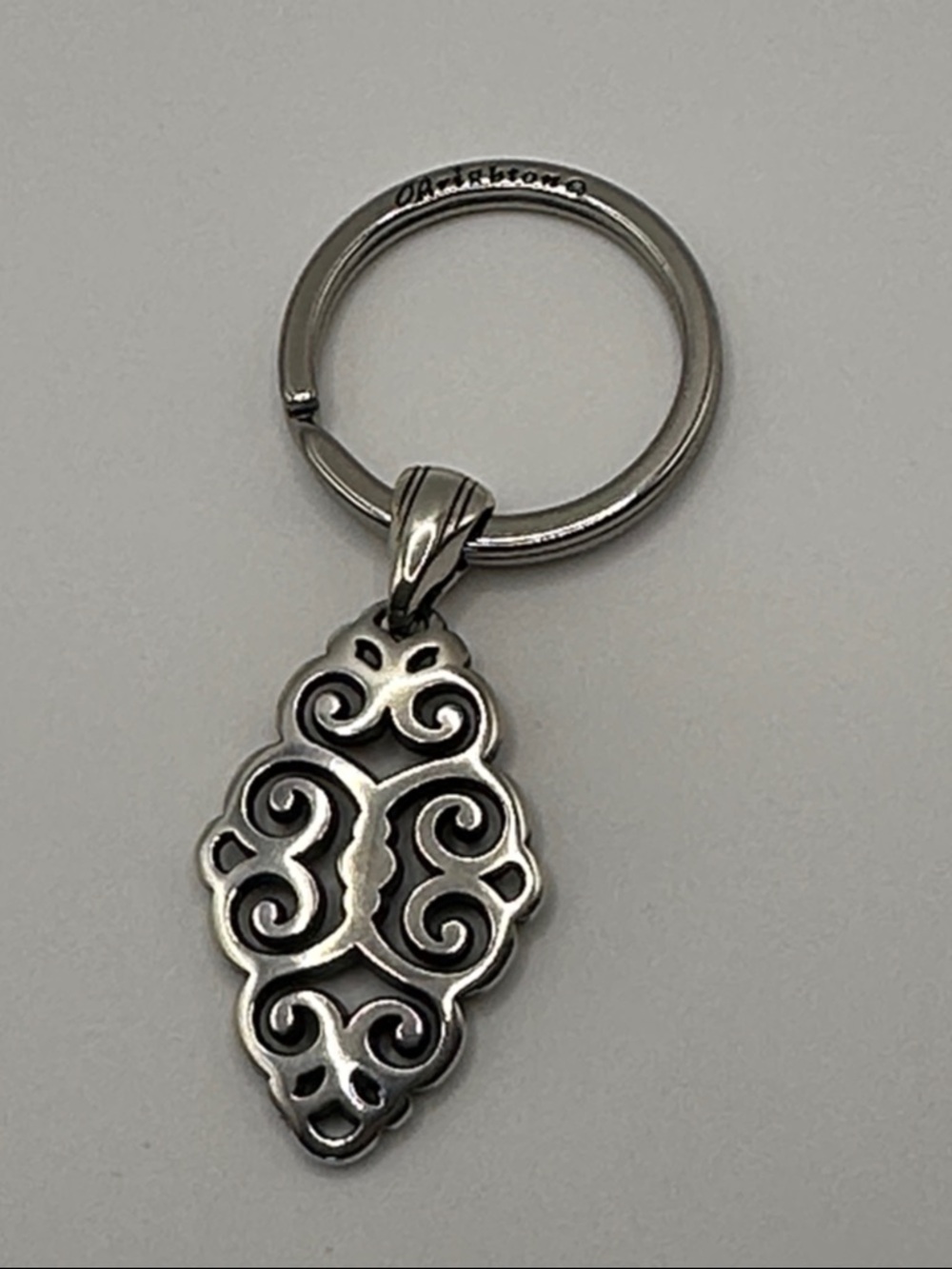 Brighton Silver Scroll Keyring - Silver